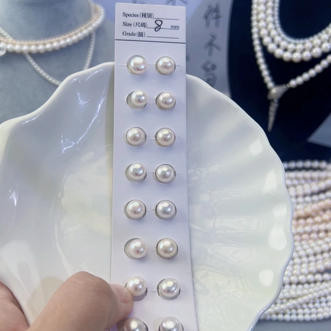 淡水珍珠项链手串耳饰吊坠银S925镶嵌