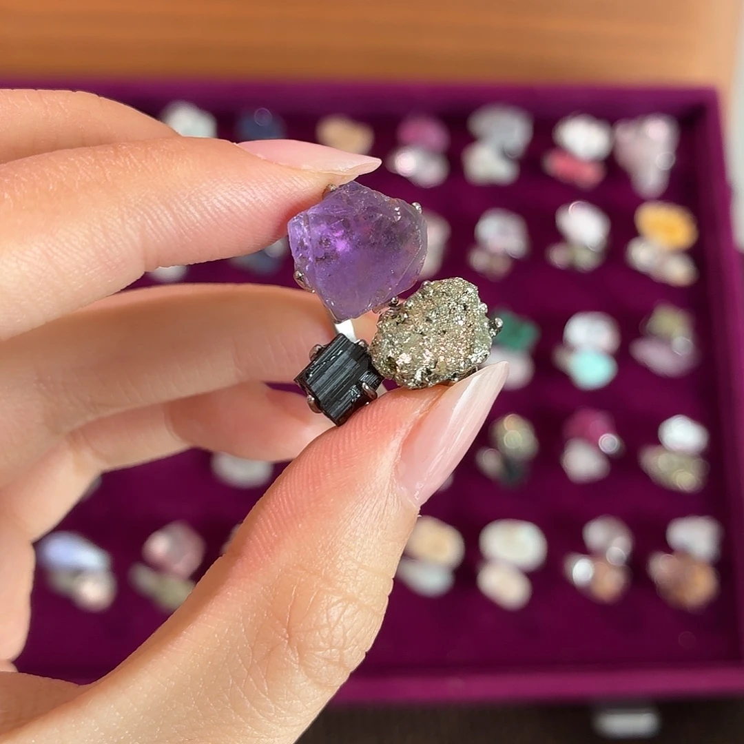 大理石铜合金戒指