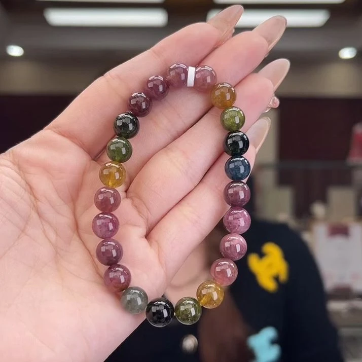 124327025碧玺/未镶嵌8mm+碧玺单圈25多样性发货