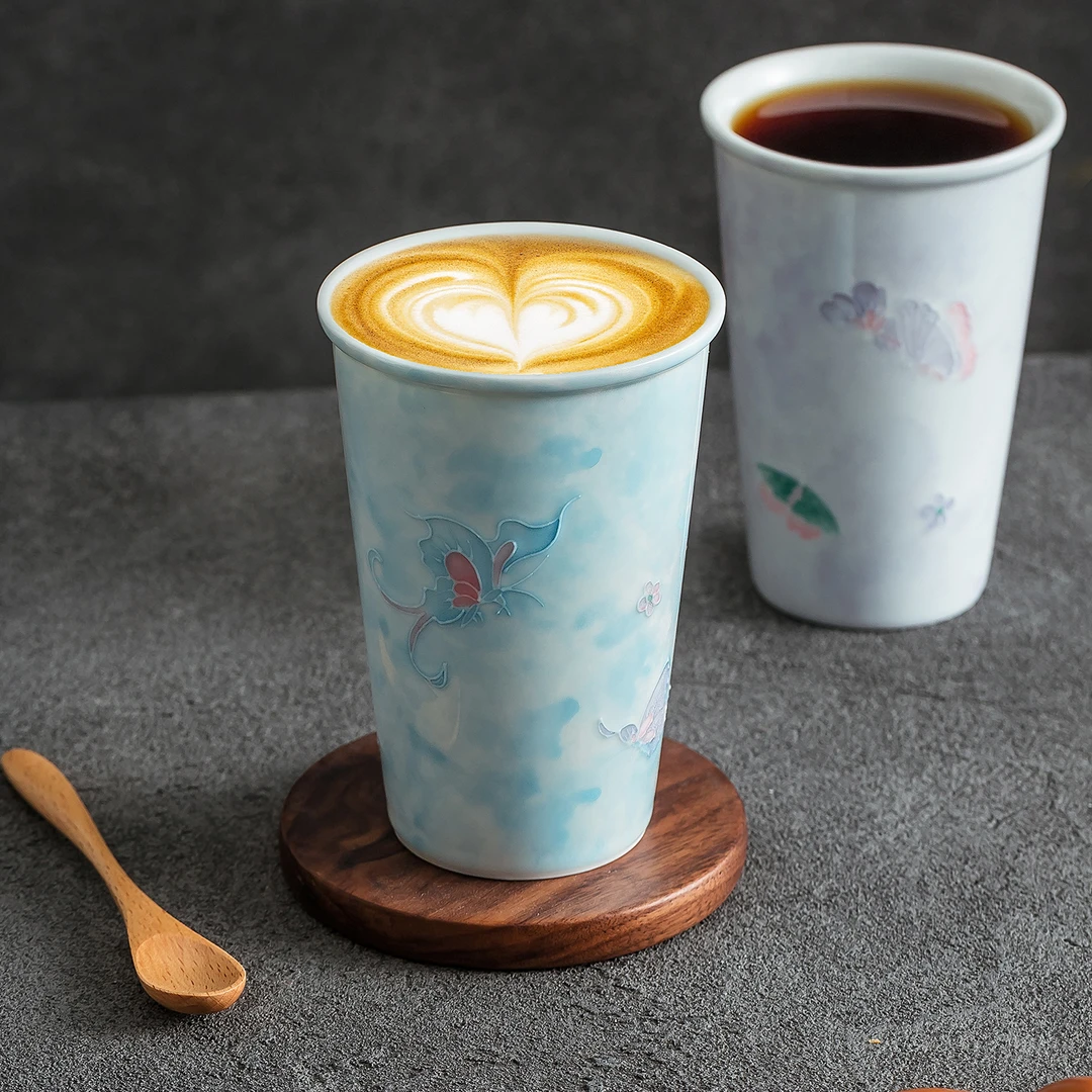 咖啡杯2025家用特别大容量的精致感高颜值情侣创意陶瓷杯马克杯