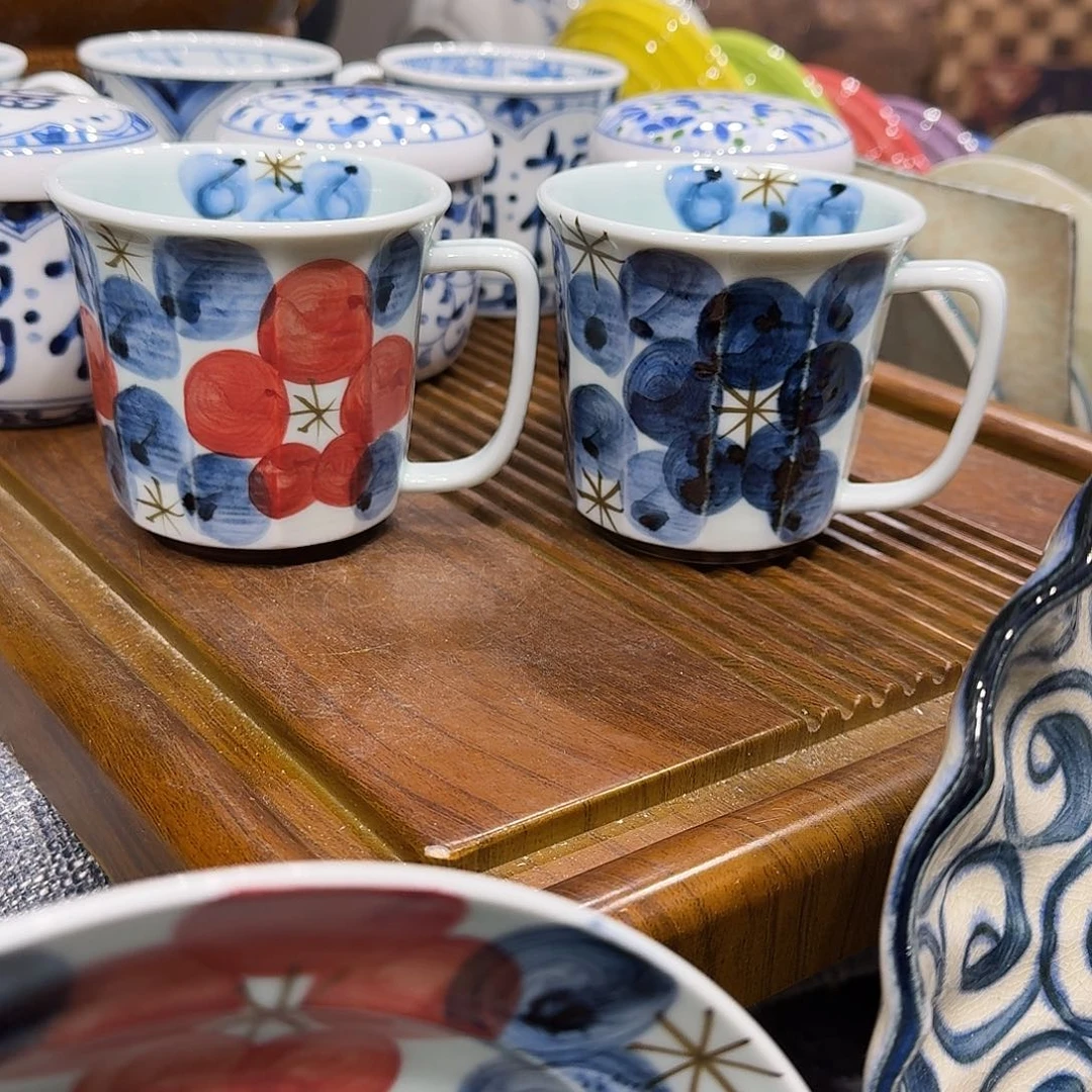 S***e陶瓷一诚手绘釉下彩马克杯2只装