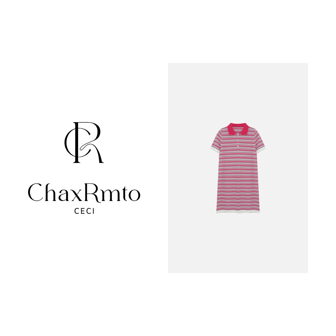 ChaxRmto 25年新款条纹时尚休闲气质百搭连衣裙 斯斯HC2B1192