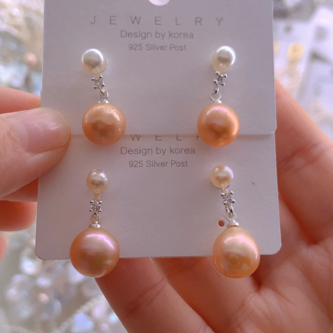 耳环淡水珍珠未镶嵌