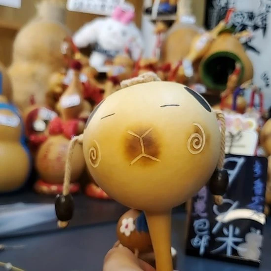 手工葫芦原创精品手把件摆件—29车—卡皮巴拉拨浪鼓（大）