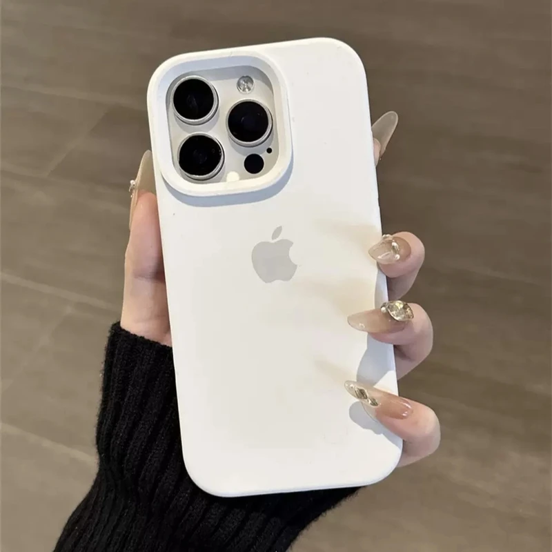 奶白色苹果16promax手机壳适用iPhone15pro硅胶14/13液态11软套12