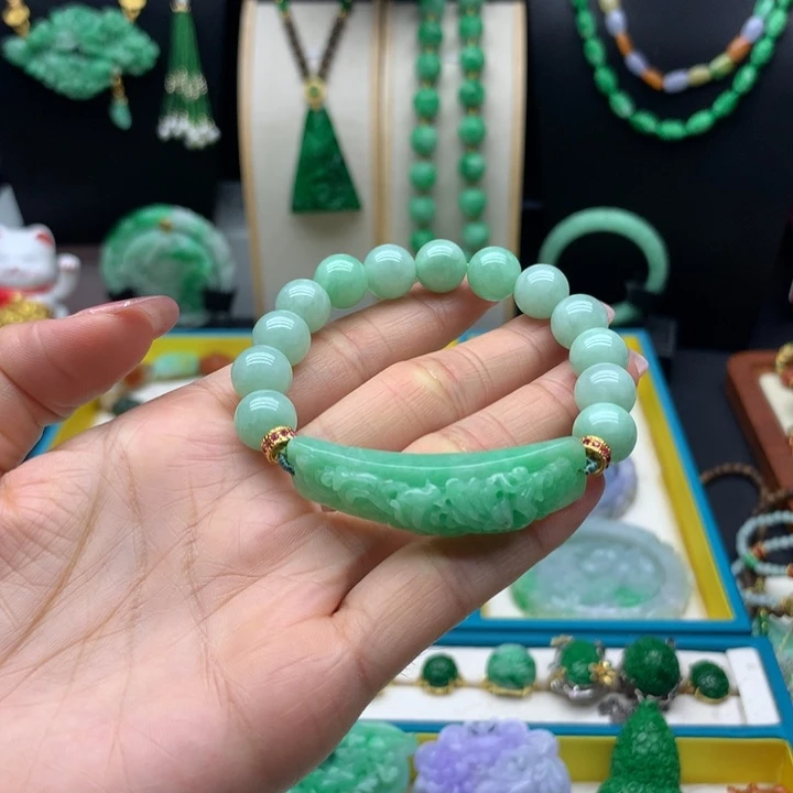翡翠未镶嵌手链翡翠手串