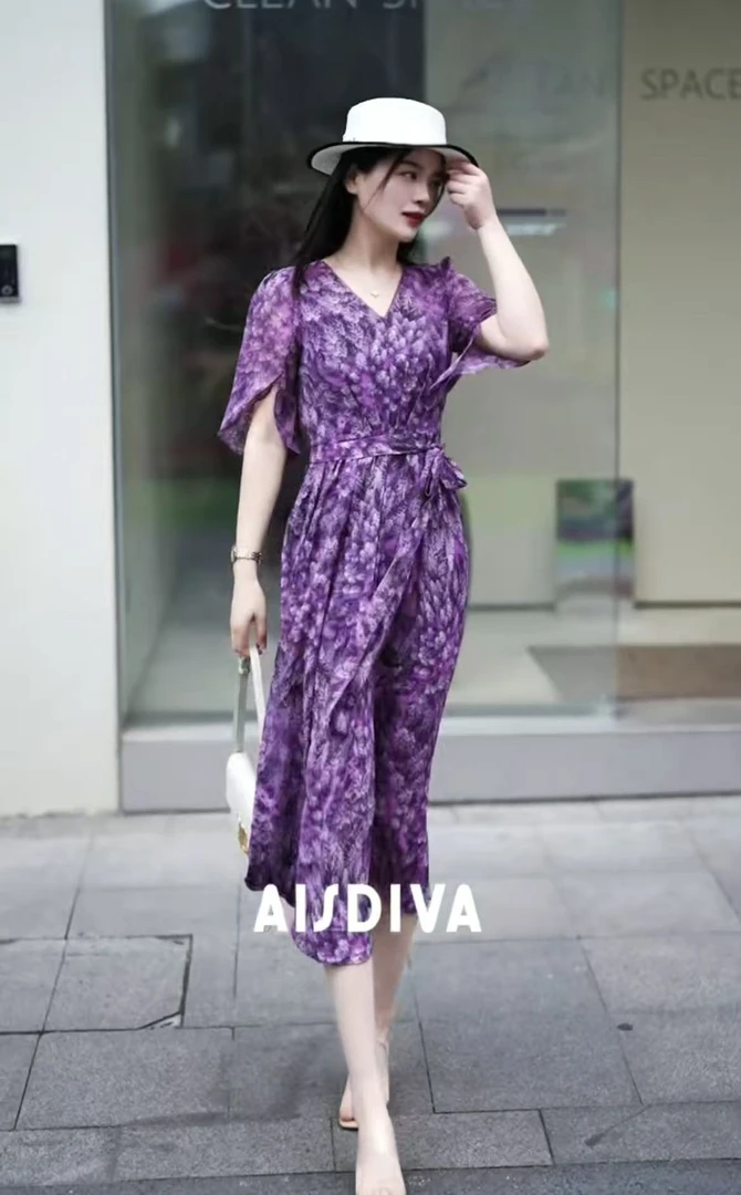 25666#时尚气质百搭收腰高级感连衣裙【A4-3】