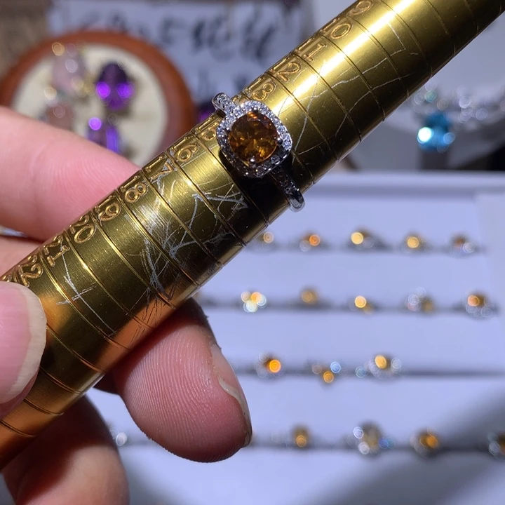 托帕石手镯银S925镶嵌广****园