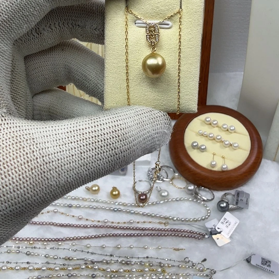 海水珍珠18K金镶嵌颈饰