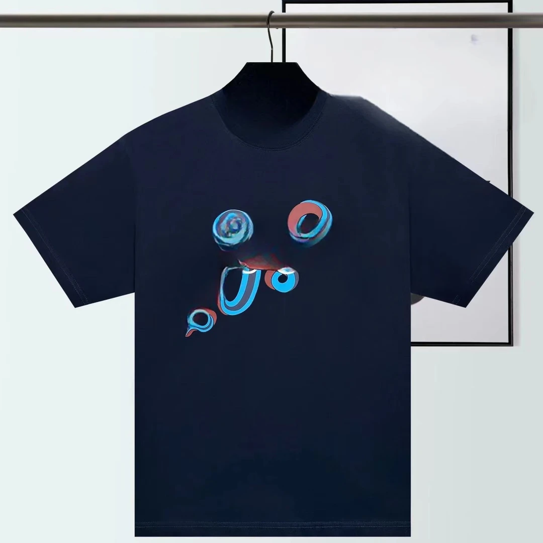 【笑笑家】2025新款蓝蛇印花圆领短袖