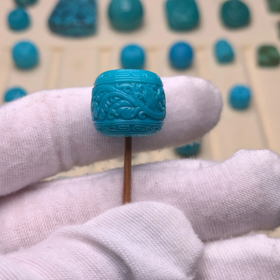 绿松石未镶嵌绿松石唐草纹16.2