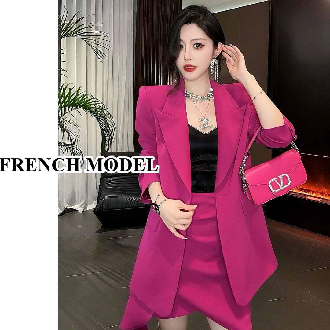 法模FRENCH MODEL.YY 2025春装时尚西装裙子套装女装 90270038