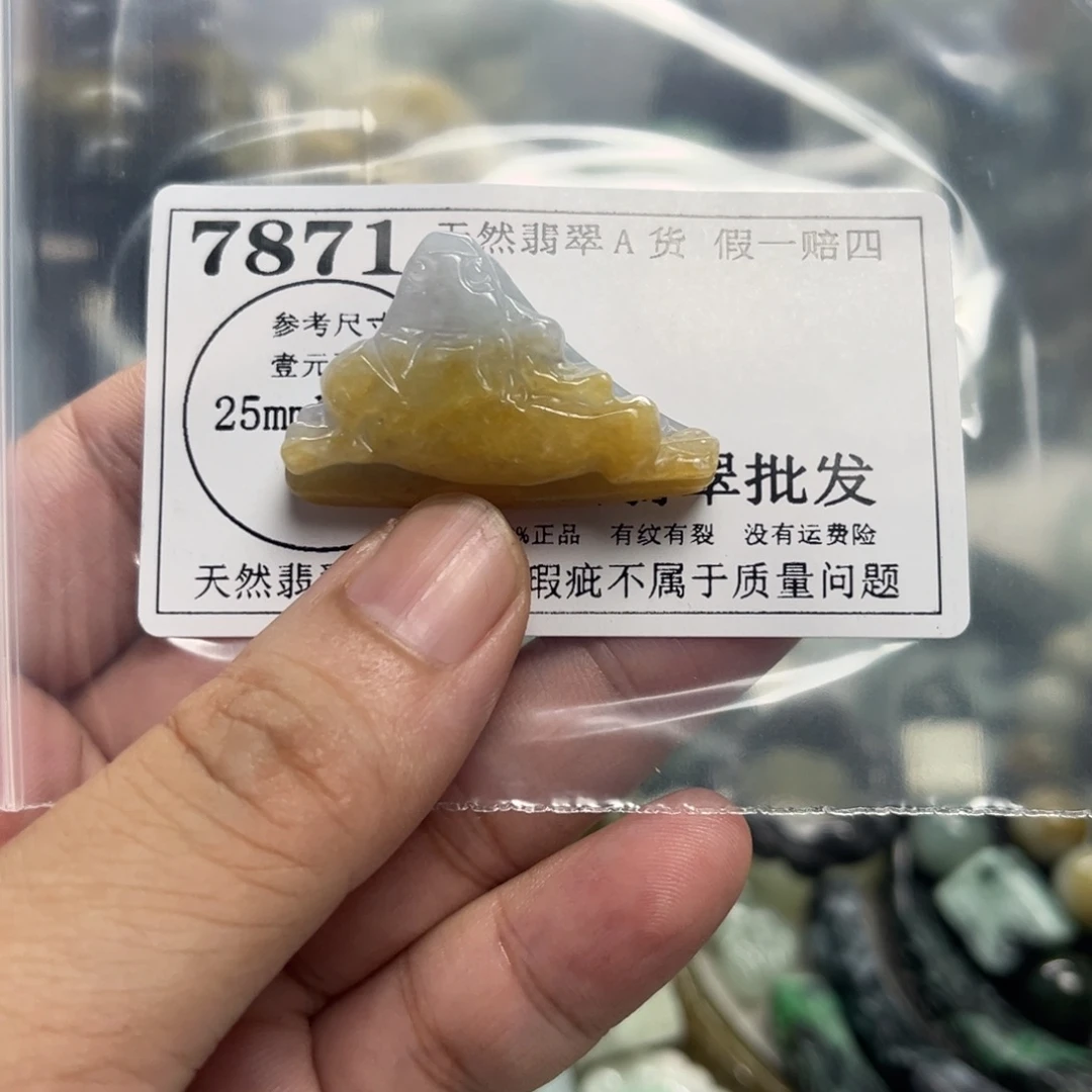 翡翠未镶嵌颈饰7871
