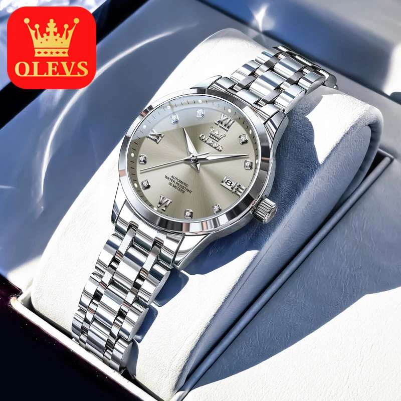 2025瑞士认证欧利时正品女士全自动机械表时尚腕表高颜值手表直播