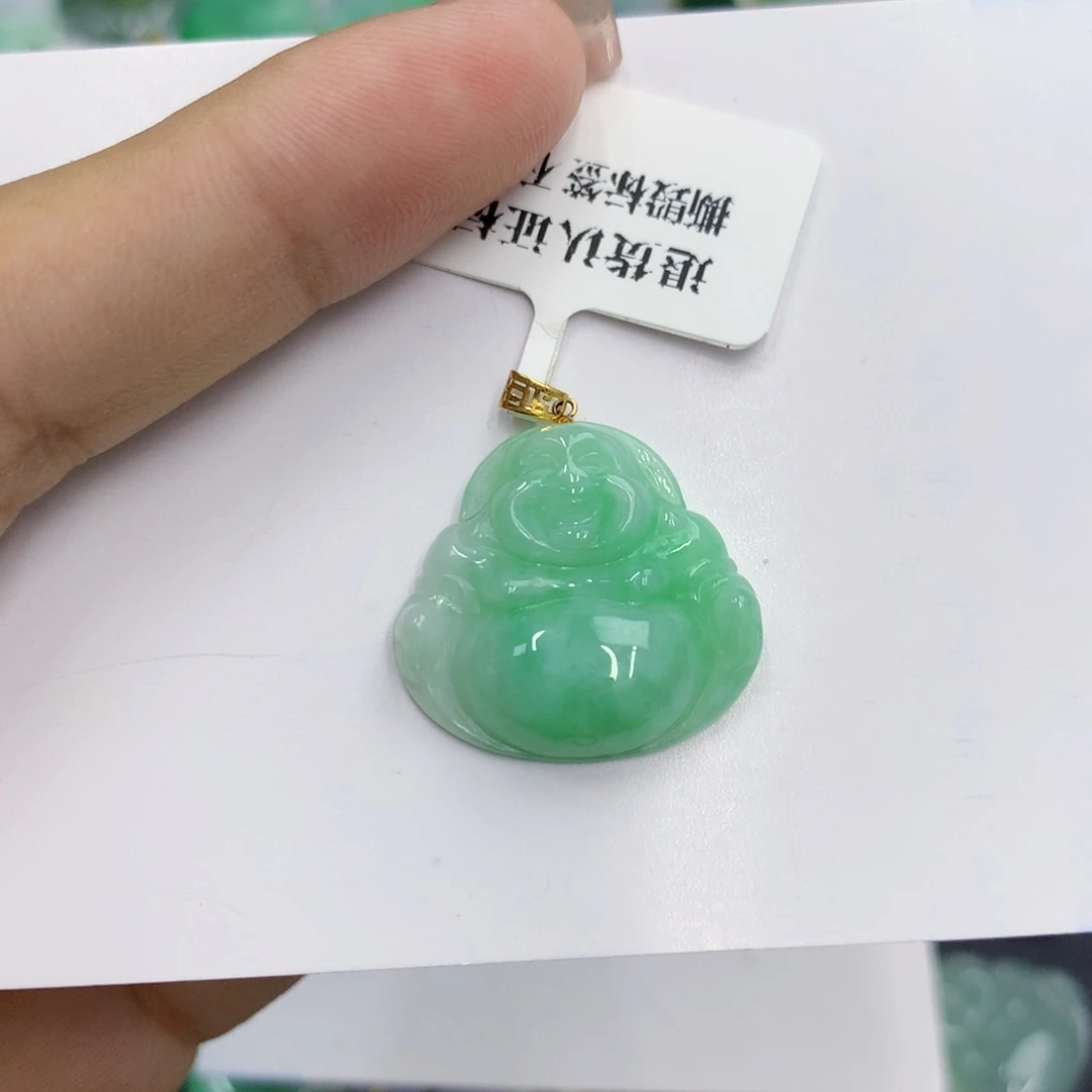 颈饰18K金镶嵌翡翠翡翠