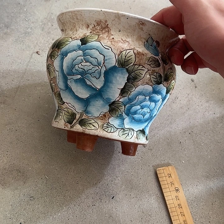 景德镇手绘花盆满38包邮偏远地区除外