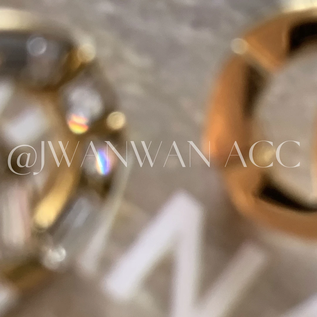 铜合金锆石耳饰 鎏金岁月.AB款金色闪钻耳环01ED1634