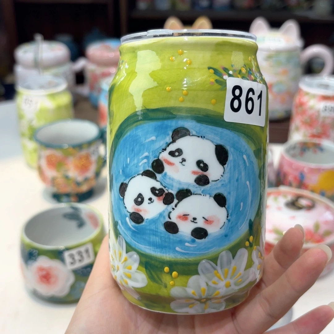 景德镇手绘高温釉下彩陶瓷茶具