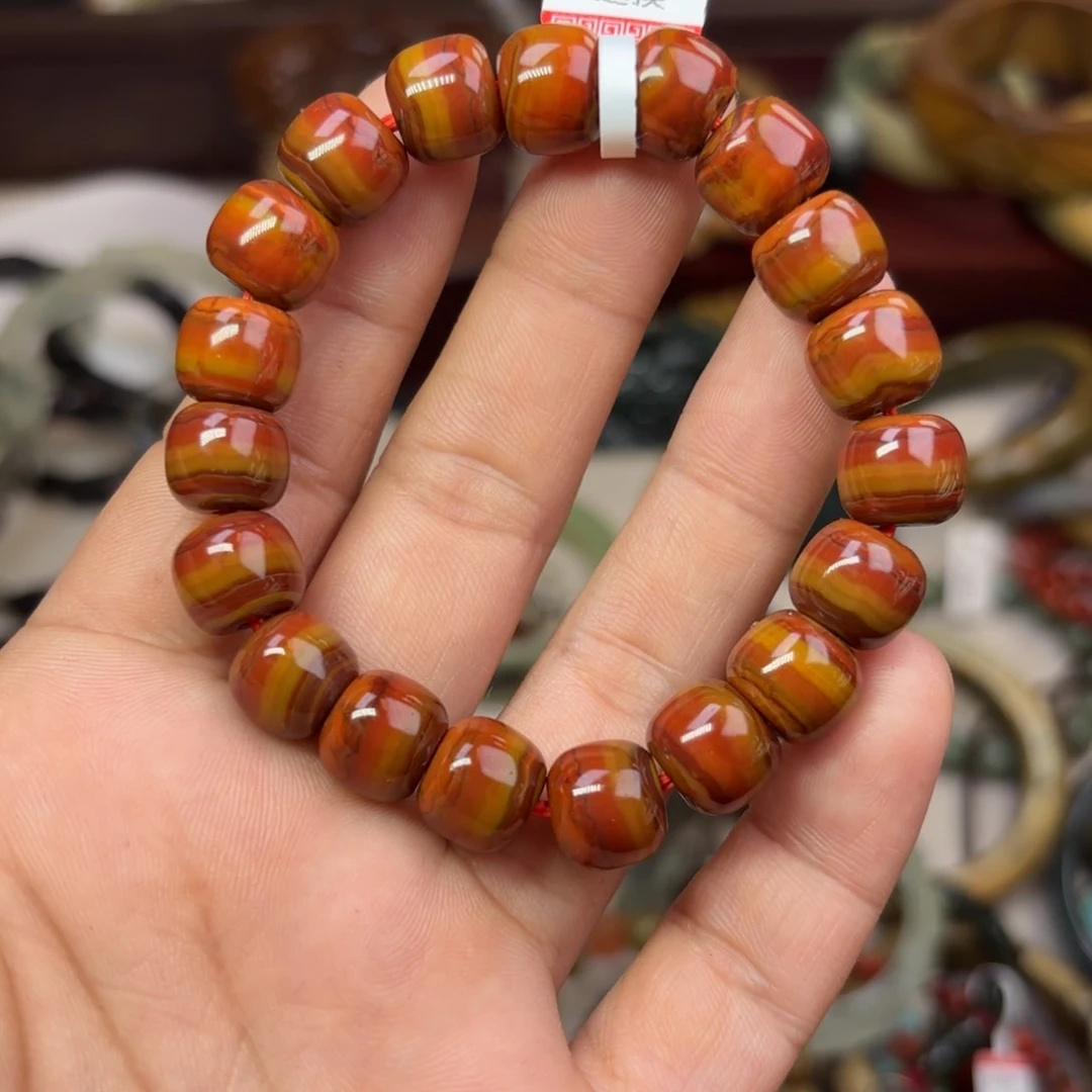 玛瑙/玉髓手链未镶嵌悠**雪战国红