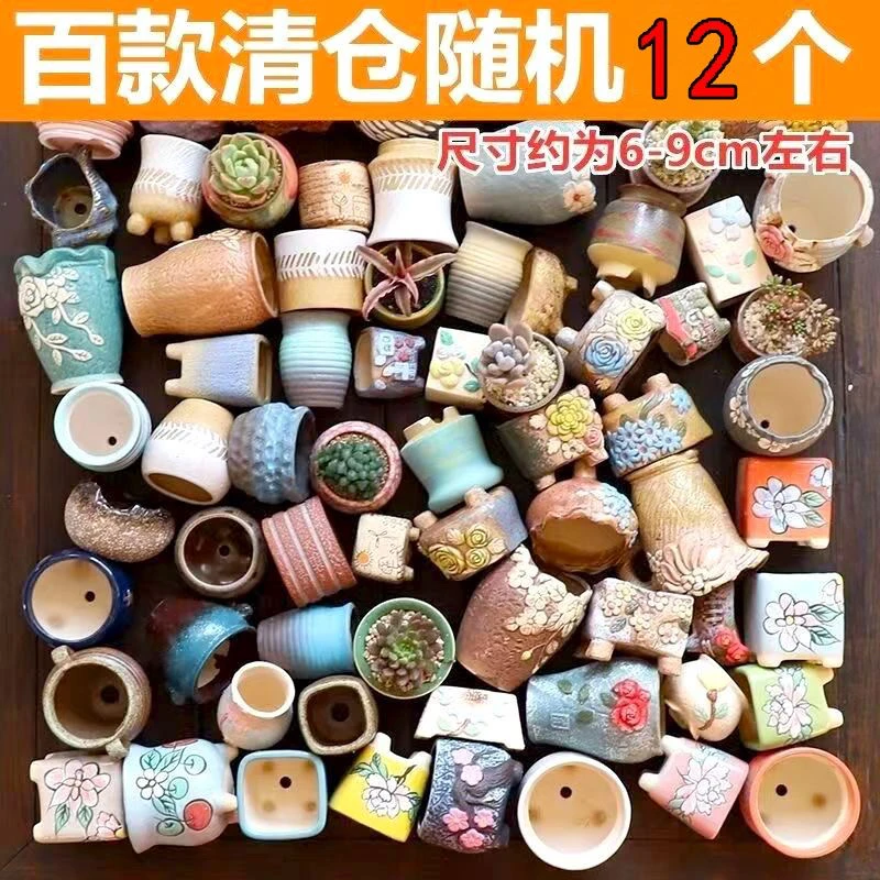 多肉花盆大小号福袋花盆随机一个5公分上下