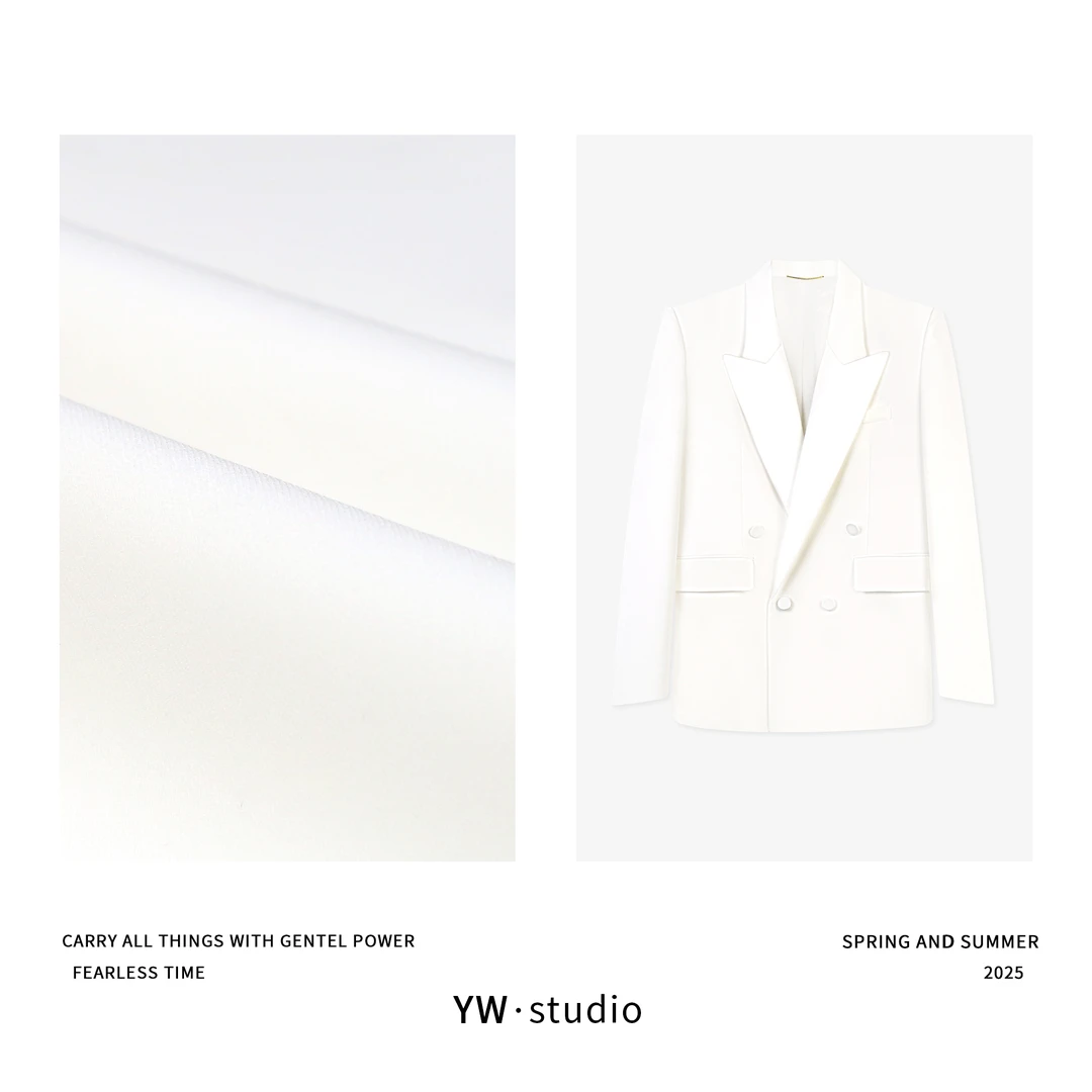 YUWEI/定制 高智感戗驳领肌理感+68%酷酸双排包扣西装  CYP25052