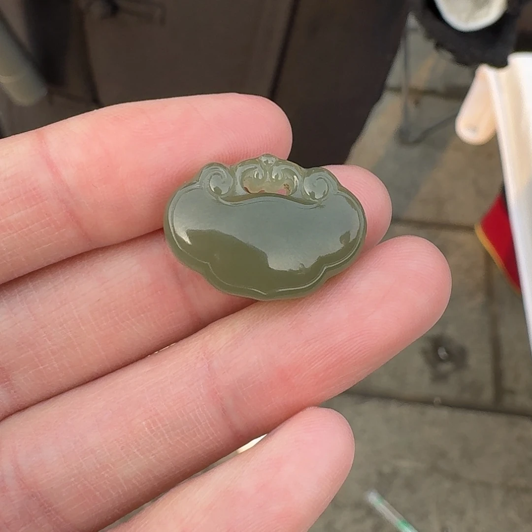 和田玉锁未镶嵌39小王子卡22左右青海料