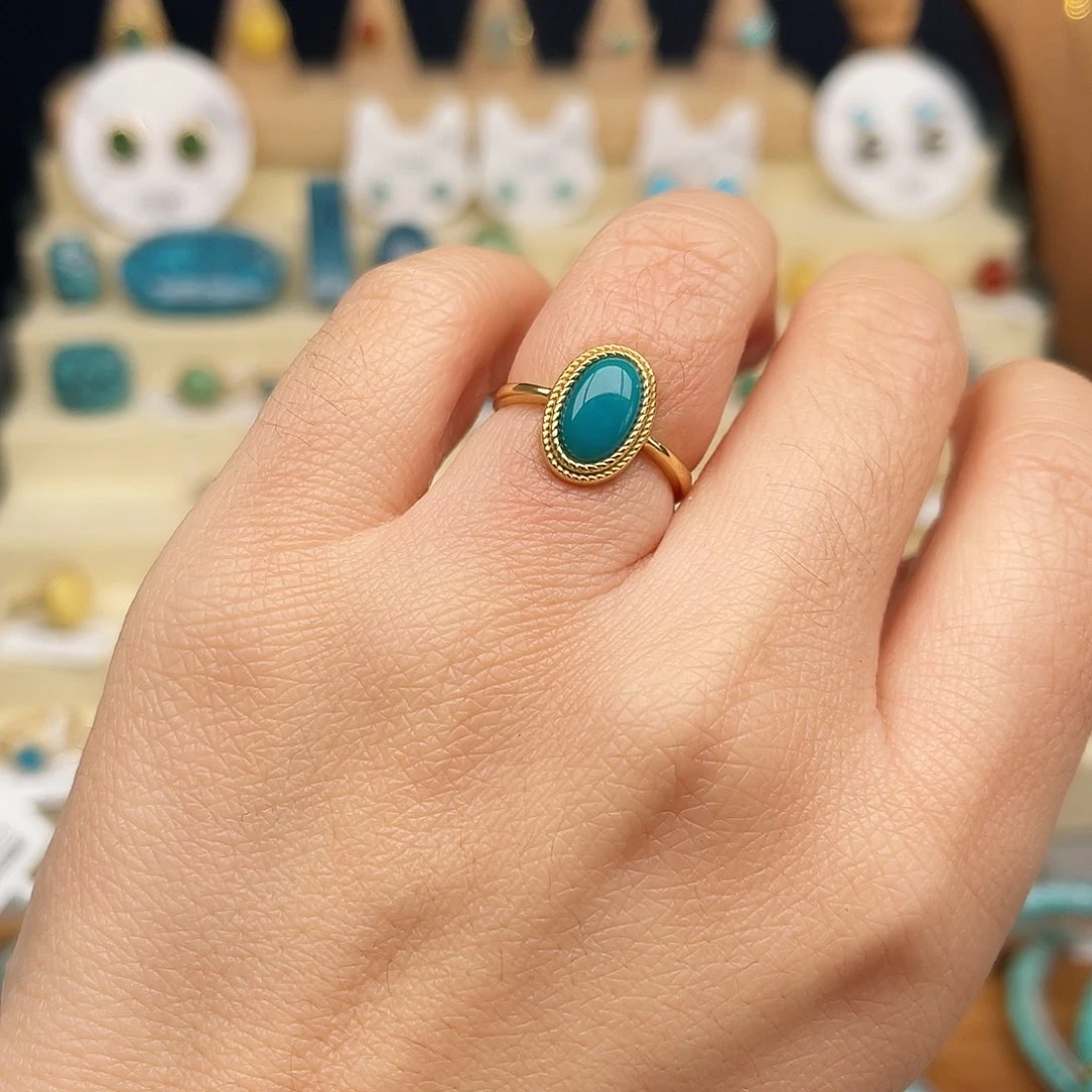 绿松石戒指合金女戒