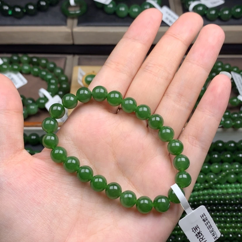 【闪购商品】未镶嵌手串和田玉（碧玉）风***忆8m