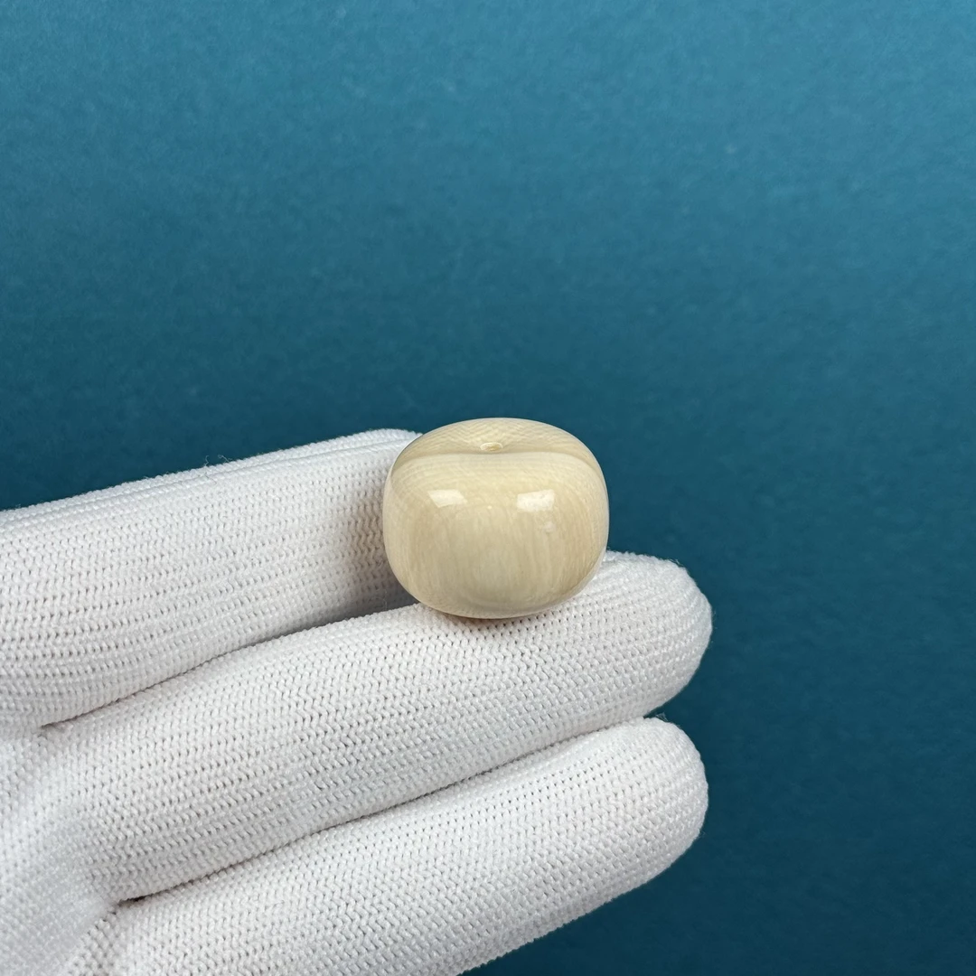 D87-13天然猛犸牙 带皮墩子扣子 22.5*16mm支持复检假一罚十