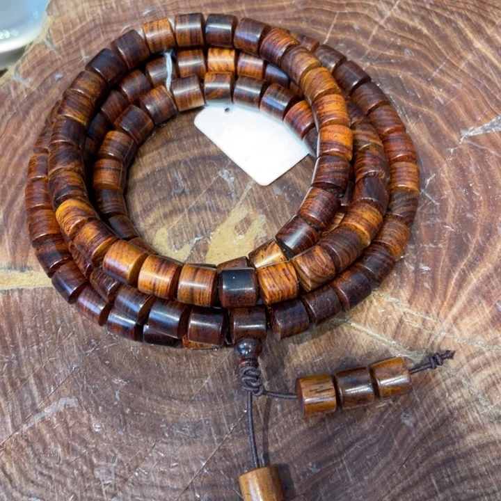 黄花梨/降香黄檀手串/手链海南黄花梨紫油梨老料8.8多圈