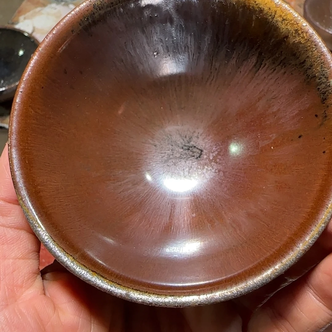 柴烧建盏茶盏茶杯624