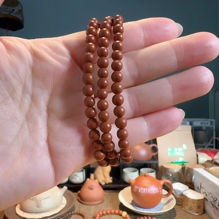 紫砂茶叶罐原矿紫砂手链3圈