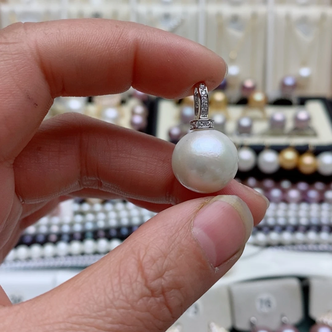 淡水珍珠颈饰银S925镶嵌