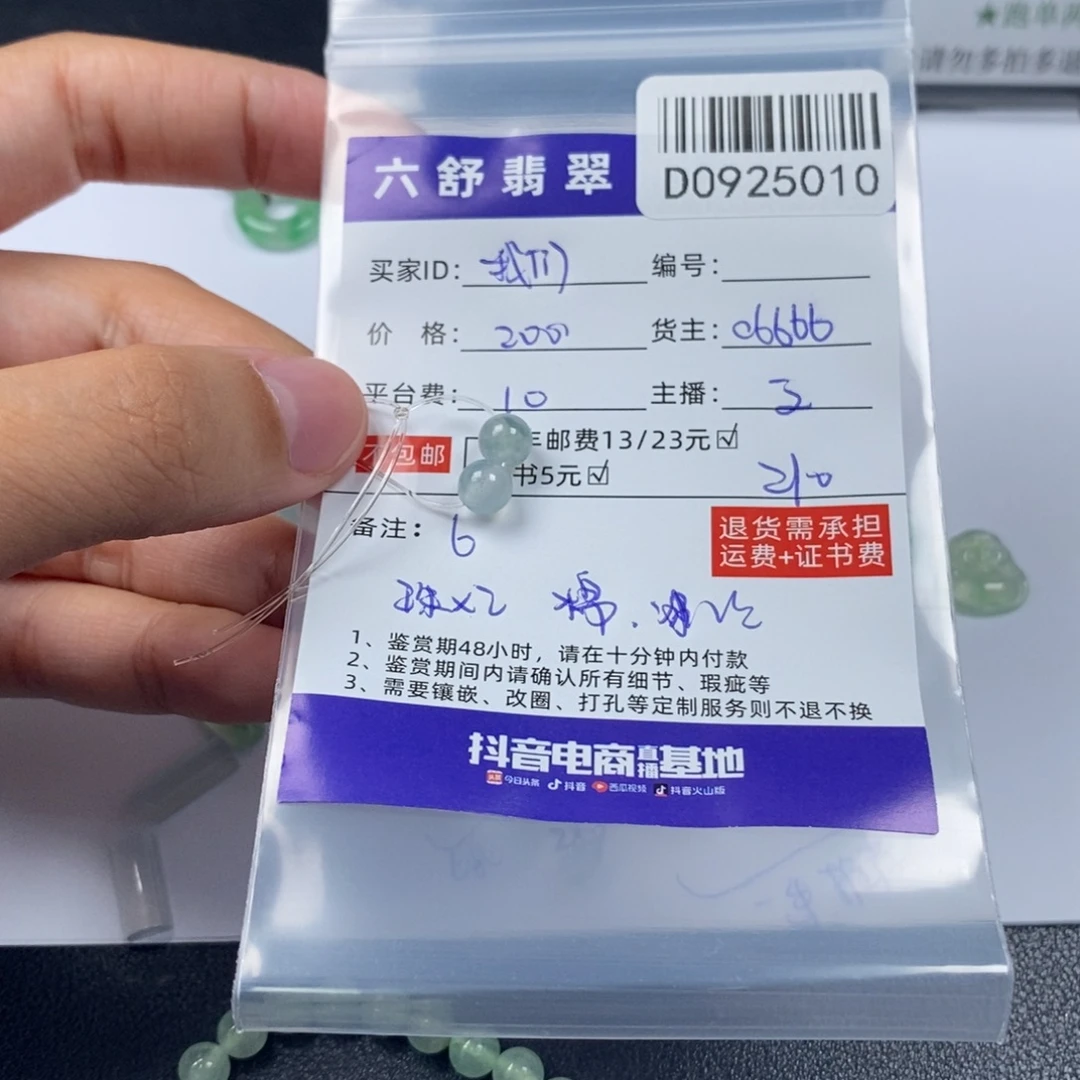 我***呀未镶嵌挂件翡翠D0925010