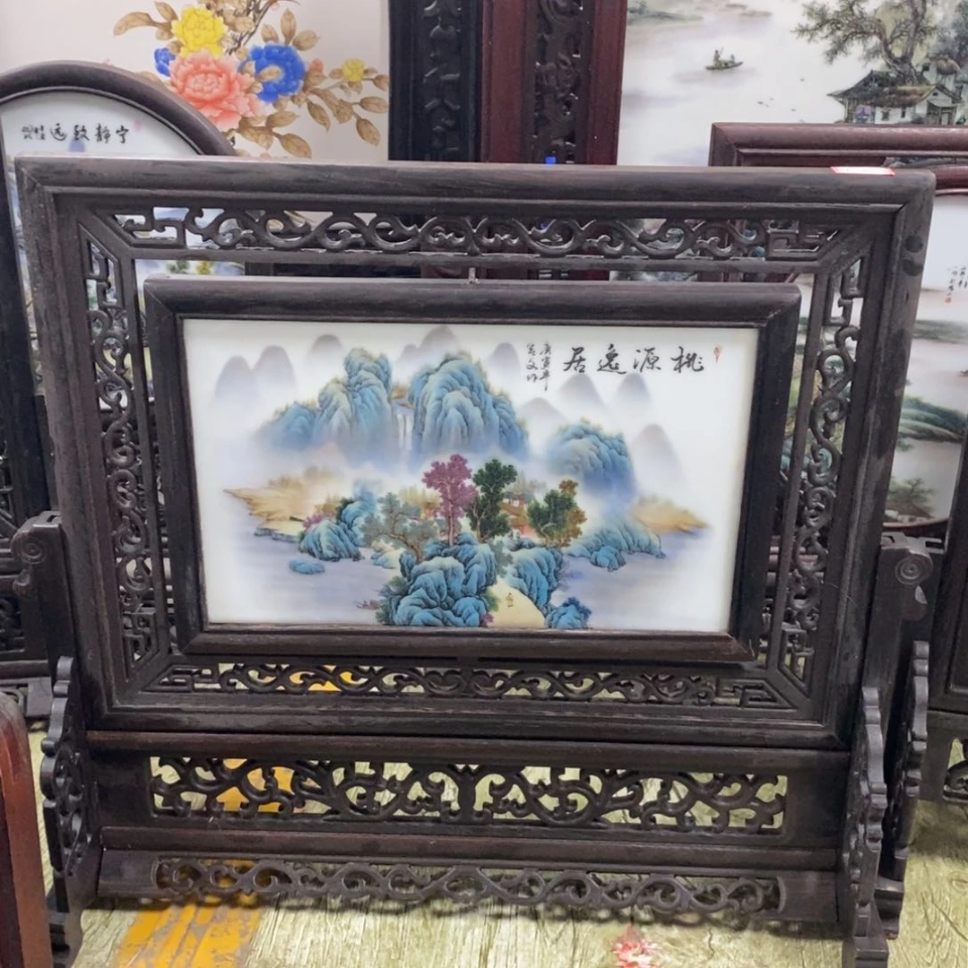 瓷片38*41 景德镇瓷板画柴窑烧制