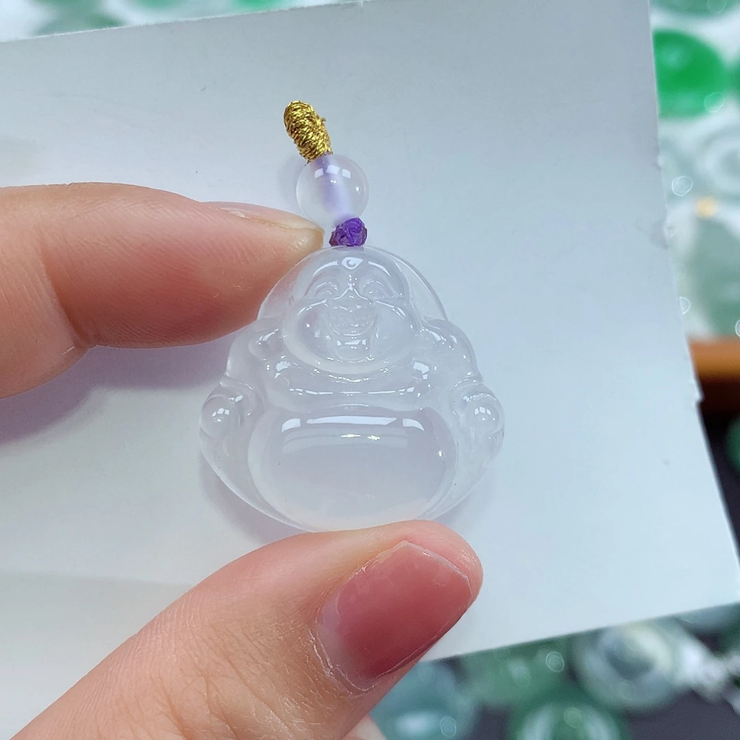 翡翠未镶嵌颈饰佛公