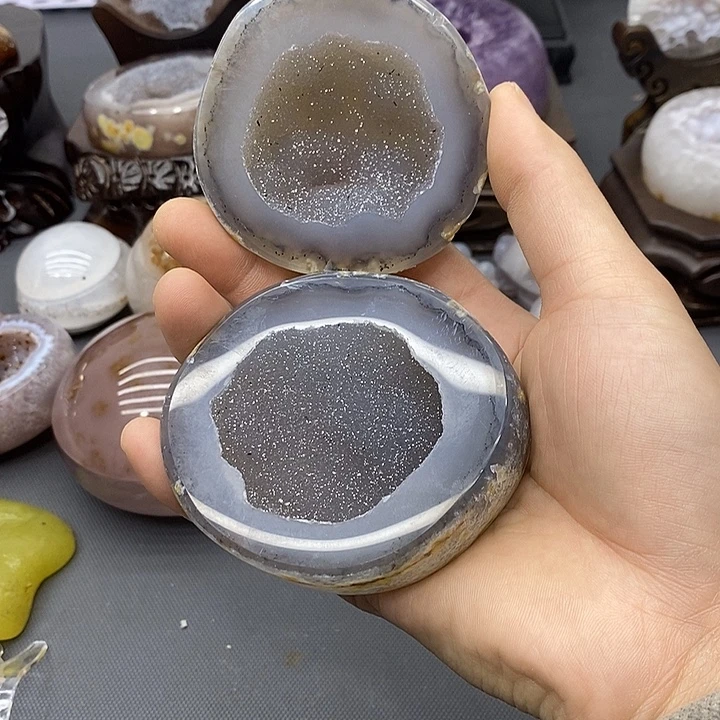 未镶嵌紫晶摆件聚宝盆
