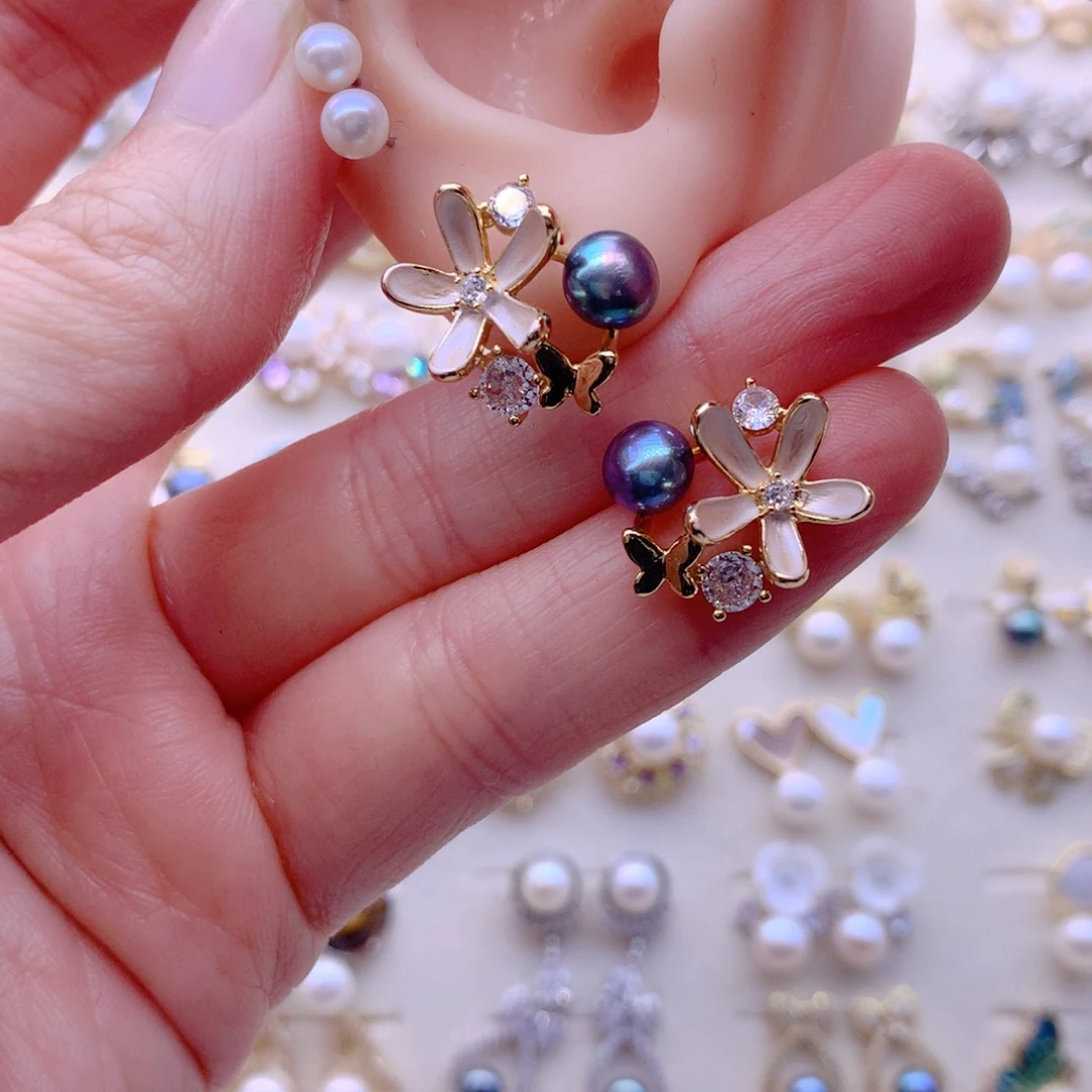 耳饰淡水珍珠合金