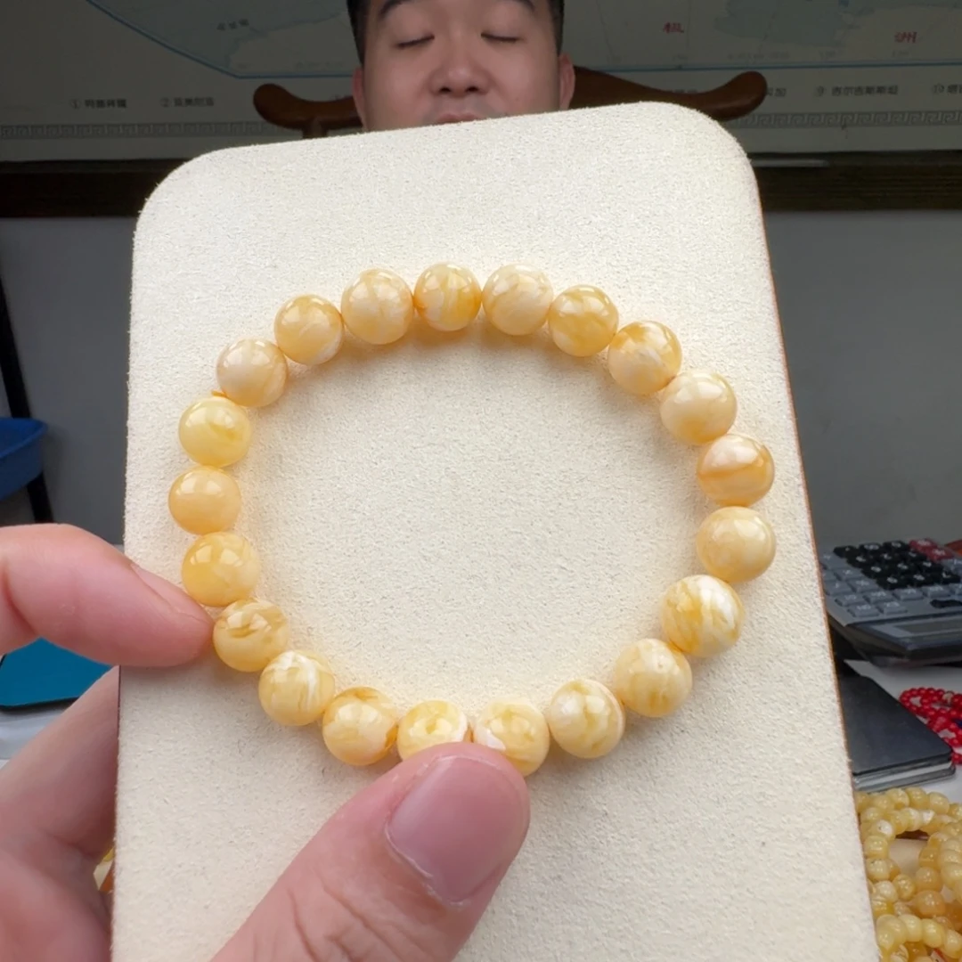 琥珀未镶嵌手链蜜蜡手串