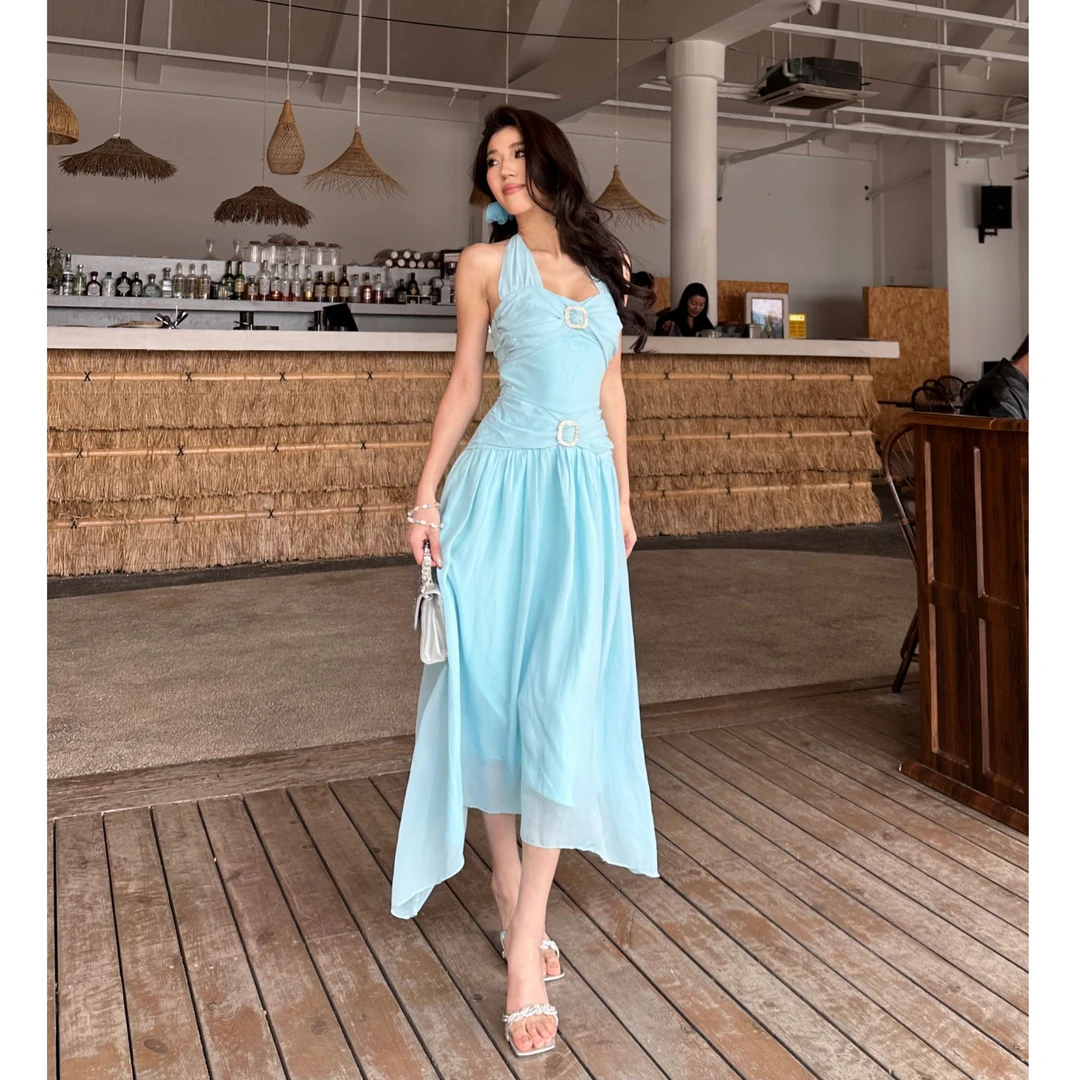 【罗哥】2025春季新款气质复古修身显瘦法式连衣裙小众LL85725