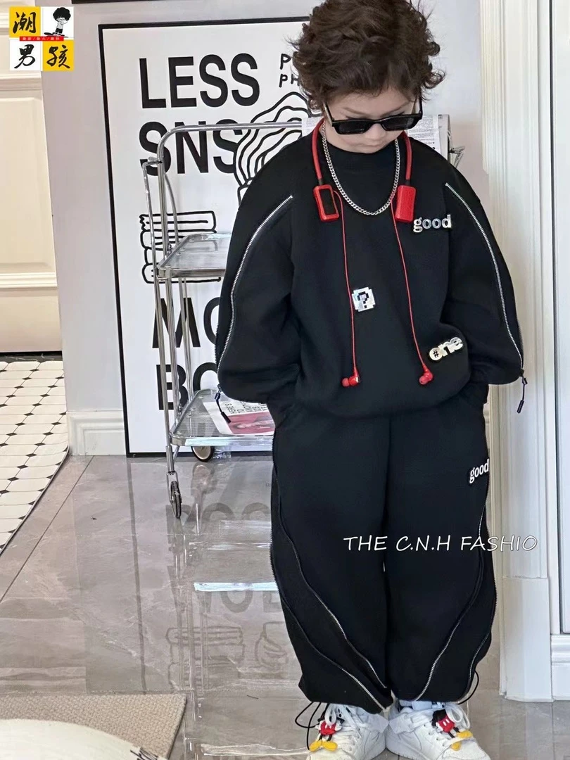 白若希童装 韩系潮酷风 春款套装 让宝贝秒变街头靓仔/萌妹25662