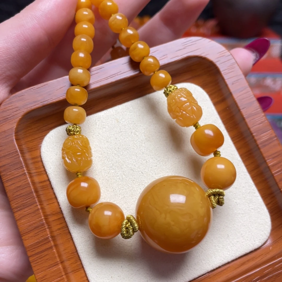 蜜蜡颈饰未镶嵌项链