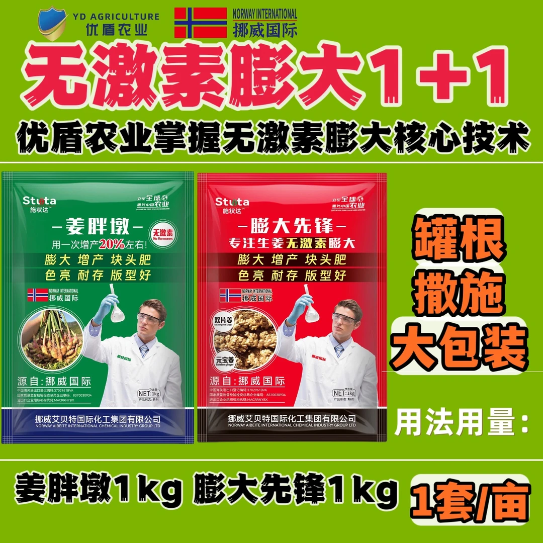 生姜膨大配方生姜块茎增大生姜无激素增产生姜控旺【灌根撒施款】