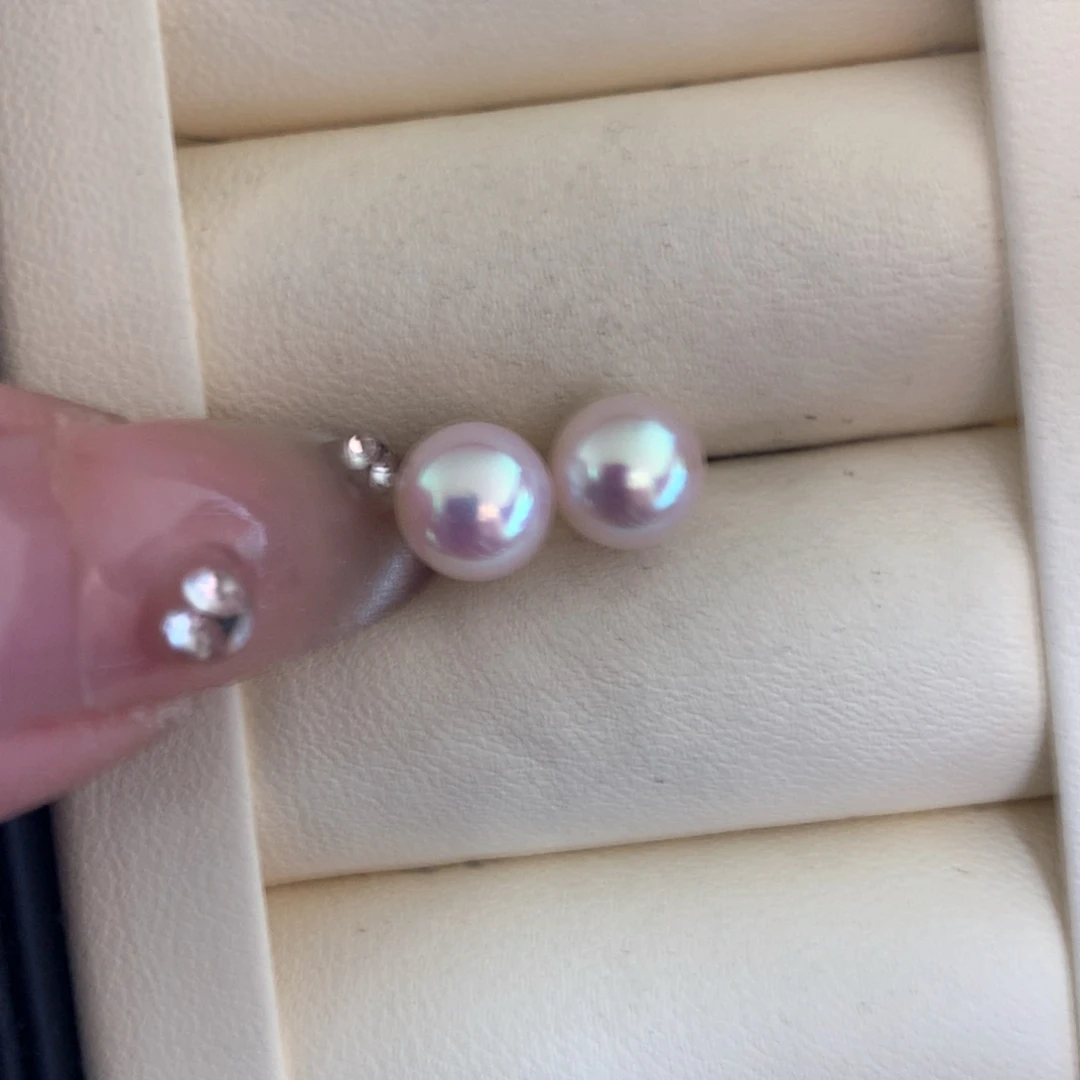 海水珍珠耳饰18K金镶嵌