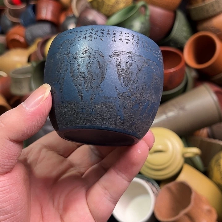 紫砂茶杯全手工紫砂主人杯