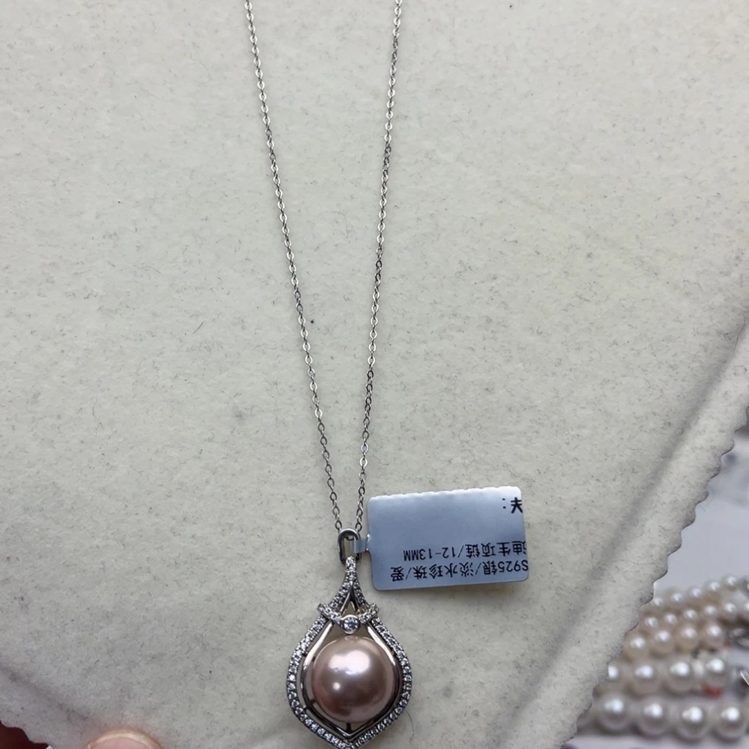 淡水珍珠颈饰银S925镶嵌