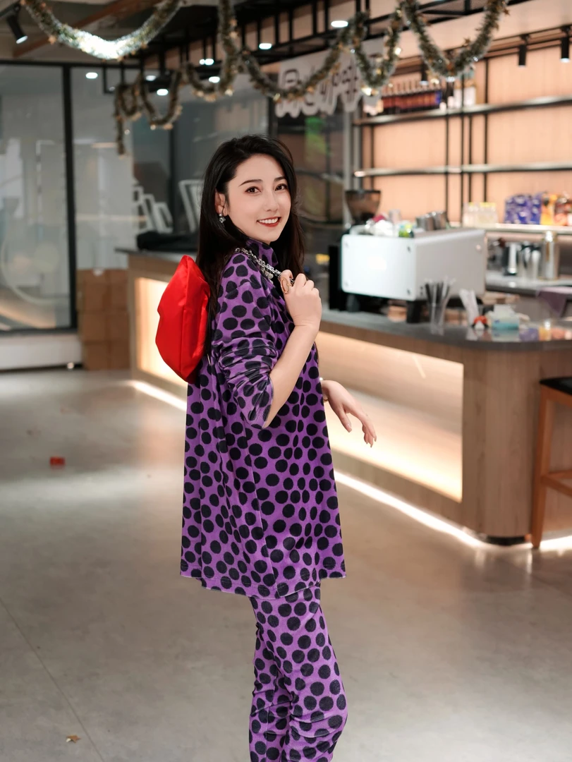 HZHJ新款福利！紫葡萄 套装裙气质高贵时尚轻奢长袖 1539