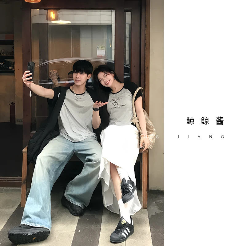 ZOZ鲸鲸酱 【余生相伴】时尚修身小众显瘦设计感男女遮肉T恤上衣