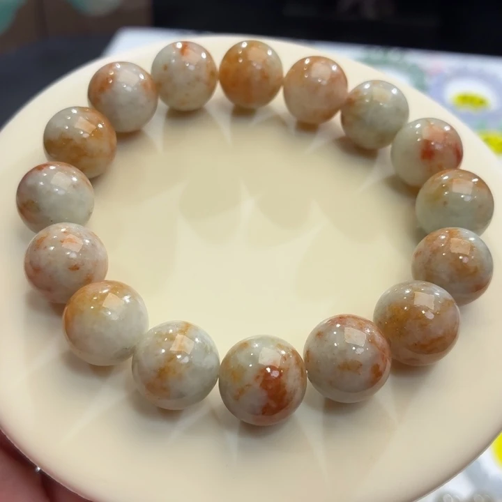 翡翠未镶嵌手链桂花糕卡13.6
