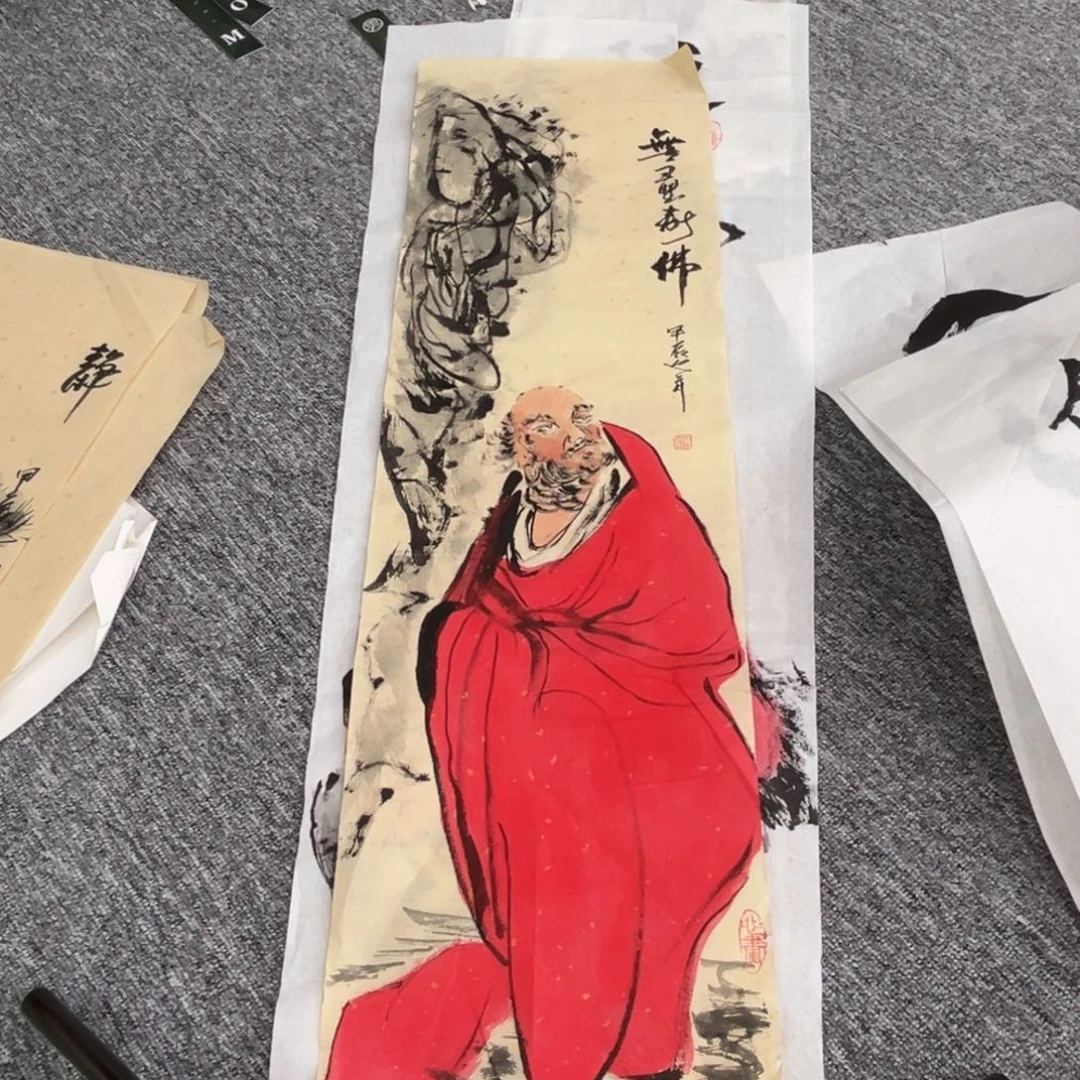 国画三尺对开绘画